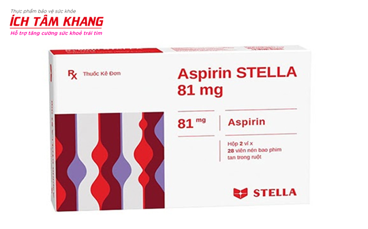 Aspirin 81mg là thuốc phòng huyết khối thường dùng cho người rối loạn nhịp tim